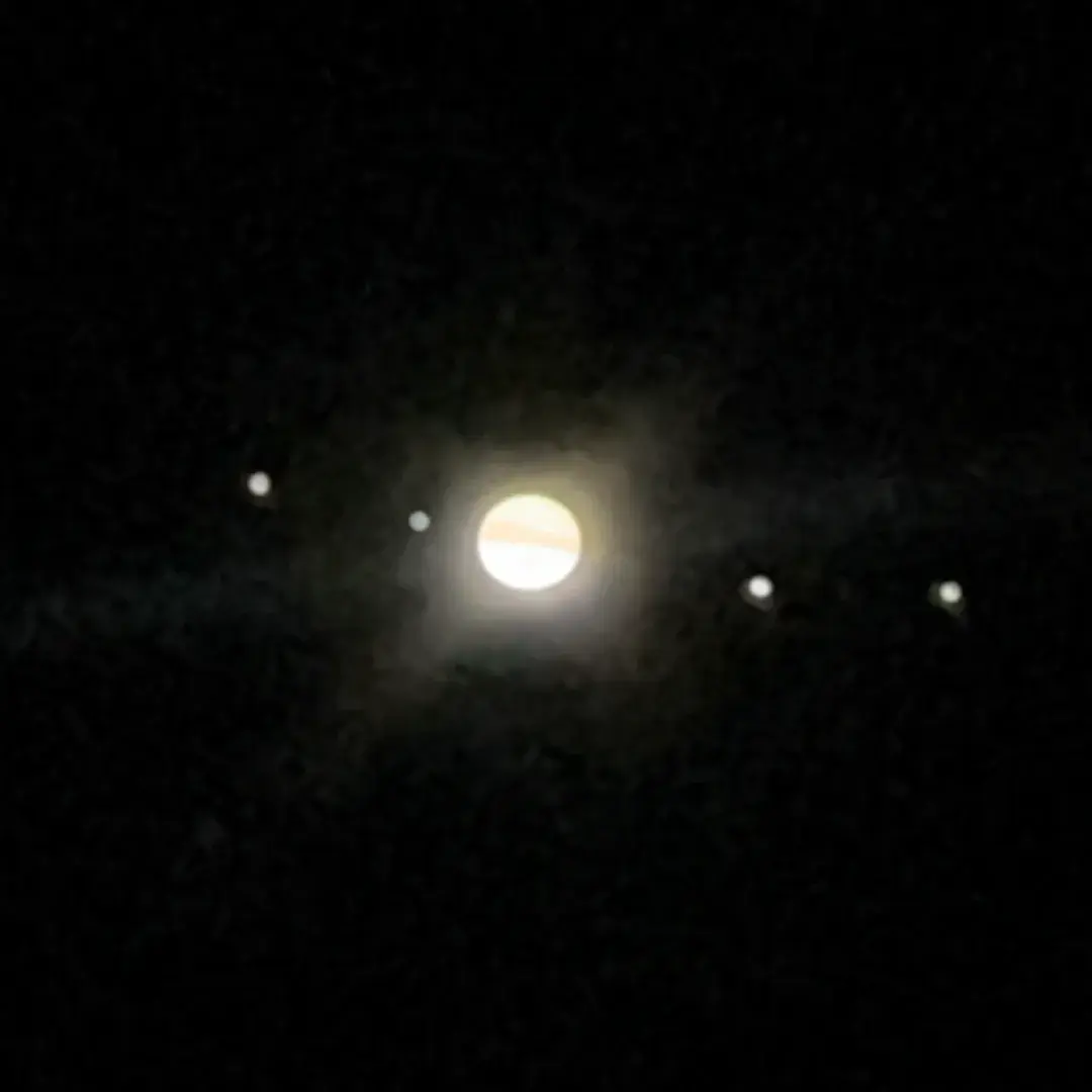 Júpiter com telescópio de 70mm